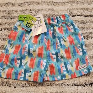 Flap Happy Blue and Red Abstract Pattern Shorts Size 4